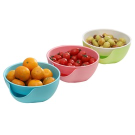 MAGICLULU Serving Dish with Snack Compartment Nut Bowl for Edamame Cherries Random Color