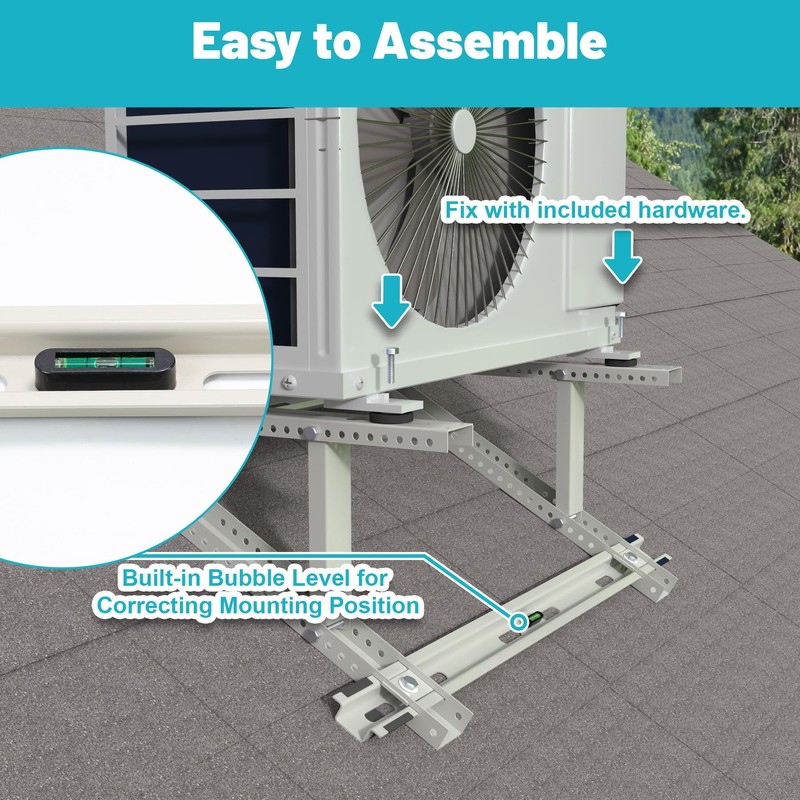 Rooftop Mini Split Mount Bracket 9,000 to 24,000 BTU, Heavy