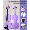 Aileen Violin 4/4 Full Size for Adults Beginners, Purple Fiddle