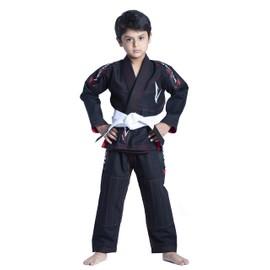 Vector Sports Brazilian BJJ Gi Jiu Jitsu Gi para niños y niños, uniforme Gi duradero, pantalón y chamarra, 100% algodón con cinturón última intervensión