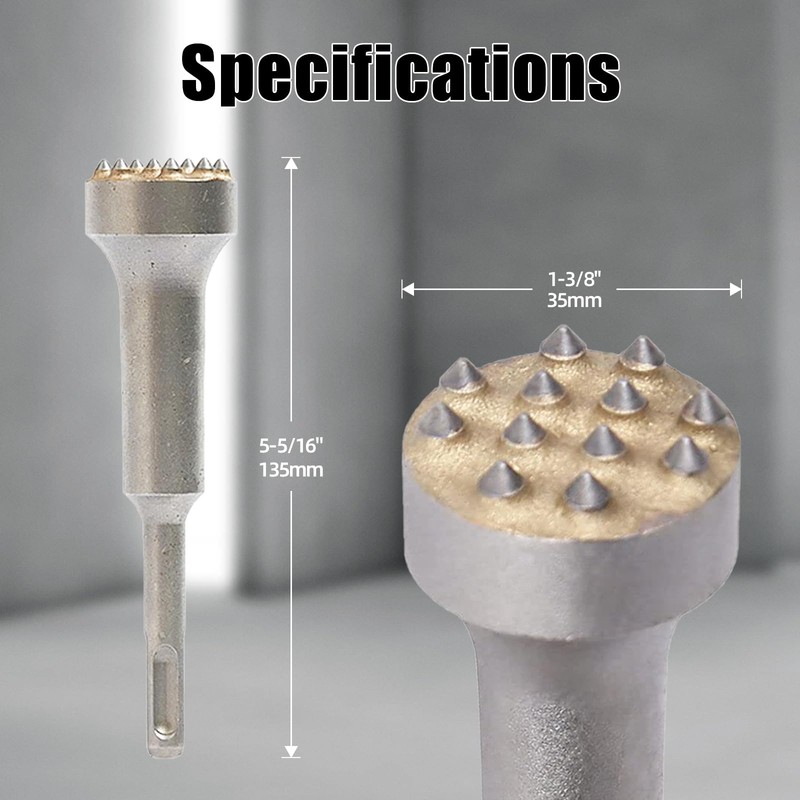 Vearter SDS Plus Bushing Tool 12 Tips, 5.3'' X 1.4''