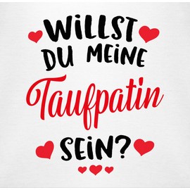 Shirtracer - Baby Bodysuit Boy Girl - Godmother - Will You Be My Godmother - Red, 2 White