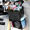 Fekey&JF Hanging Car Trash Can with Storage Pockets, Waterproof Leakproof