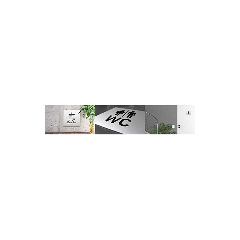 Türschilder24 XXL Door Sign 125 x 125 mm Registration 1.5