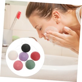 DECHOUS 6pcs Natural Konjac Facial Sponges Exfoliating Pilling Cleaning for Sensitive Skin Reusable Highly Water Absorbent Beauty Tools for Skin Care and Cleansing