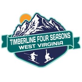 Timberline Four Seasons West Virginia Ski Adventures Souvenir 4 Inch Vinyl Decal Sticker Mountain Design 4-Pack