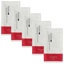 COLORIS Color Shampoo Amino Acid Shampoo 10ml Set of 5 Salon Quality Fade Resistant Hair Care (Pink)