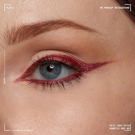 NYX Professional Makeup, Epic Inky Stix. Tono: Robotic Red (Rojo metálico), 0.1 gr - Delineador de ojos en barra. A prueba de agua con textura cremosa. Dura hasta 24H. Fórmula vegana