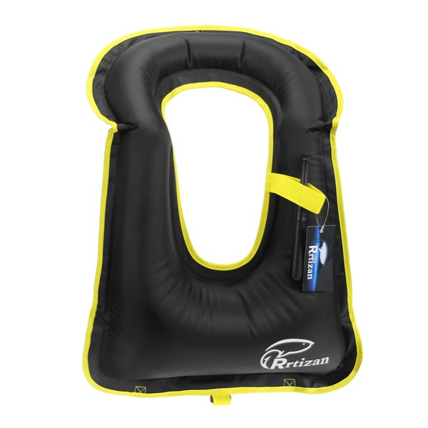 Rrtizan Unisex Adult Portable Inflatable Canvas Life Jacket Snorkel Vest