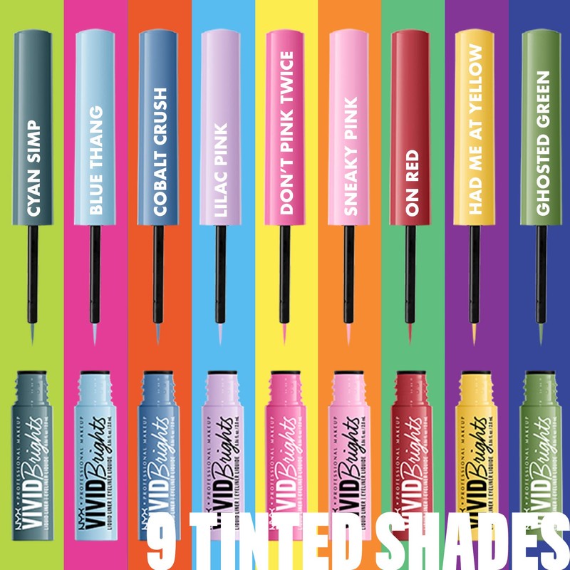 NYX PROFESSIONAL MAKEUP Vivid Brights Liquid Liner, Smear-Resistant Eyeliner with