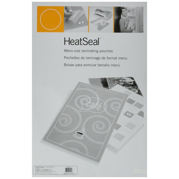 Swingline GBC Laminating Sheets, Thermal Laminating Speed Pouches, Menu Size,