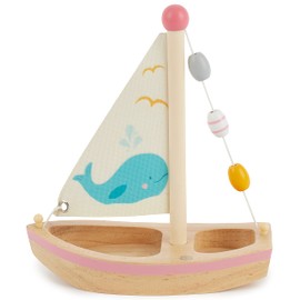 Bieco Toy Sailing Boat for Children - Boat Wooden Ship Toy - Boat for Toddlers - Boat Children's Toy Water - Sailing Boat Toy Boat Water - Wooden Boat Children - Sailing Boat Decorative Sandpit