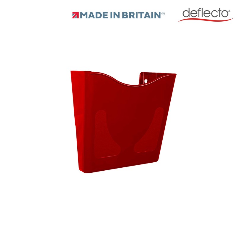 Deflecto 6 Pack Red Portrait A4 Wall Mounted Document Holder