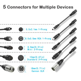 Qoovi 6 in 1 Universal Charger Plugs for Most Chargers Connector (5.5x2.5mm),for ninebot/gotrax/Razor/Voyage/Jetson and Most Device