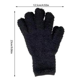 Faderr Microfibre Car Wash Mitt Scratch-Free Car Cleaning Gloves Multifunctional Dust Gloves for Cleaning Home, Car and Hard to Reach Corner Gaps (Black)