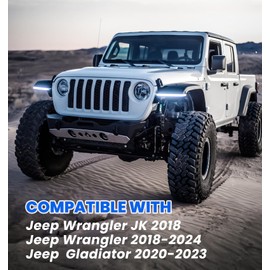 Upgraded Sun Visor Repair Kit, Eamplest Aluminum Alloy Star Sun Visor Clips Compatible with Jeep Wrangler JK 2018,JL 2018-2023,2020-2023Gladiator Accessories,Quick and Easy Repair Loose Visor