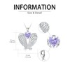 POTOPYY June Alexandrite Birthstone Necklace Angel Wings Necklace for Women