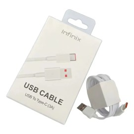 Cable De Carga Rápida Para Infinix 45w Max 1m Tipo C Color Blanco