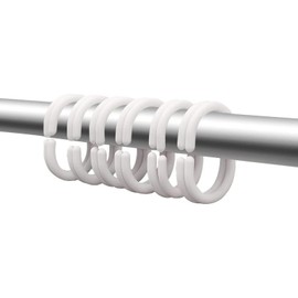 Careyoungs Plastic Shower Curtain Hooks White Curtain C Rings for Bathroom Shower Rod Window Curtains Hook Hanger