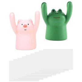 BPTRKOM Pack of 2 Sticky Notes Desk Decoration - Note Holder Clip Photo Holder Animal Memo Notes Desk Animal Memo Card Holder for Home Office Decoration (+ 9 Blank Cards)