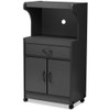 BOWERY HILL Microwave Stand in Dark Grey