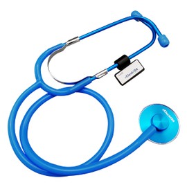 Estetoscopio Adulto Campana Simple Azul/Ligero de cabeza/Accesorio incluidos/Excelente acústica/Alta frecuencia/Binaurales