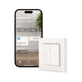 Eve Shutter Switch (Apple Home) - Smart Roller Shutter Control with Integrated Schedules, Adaptive Shading, Siri Voice Control, Timer, Remote Access, No Bridge Required, Bluetooth/Thread