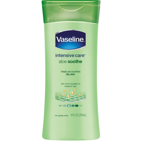 Vaseline Intensive Care Lotion 10 Ounce Aloe Soothe (Dry Skin) (295ml) (6 Pack)