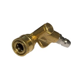 Sellerocity Brass Pressure Washer Add On 1/4 QC Quick Connecting Pivoting Coupler Nozzle Holder for Cleaning Hard to Reach Areas, Gutters