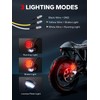 Amazicha 1" Motorcycle LED Tail Brake Light with Bracket, Waterproof