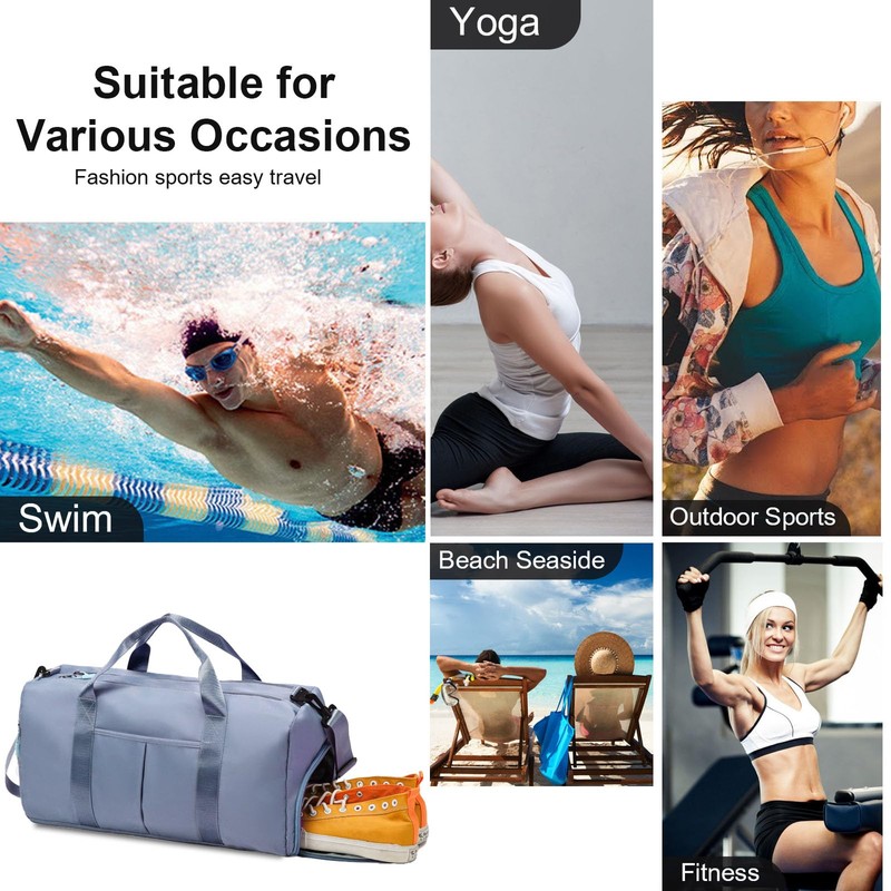 Travel Duffed Tote Bag, Waterproof Fold-able and Expandable Weekender Bag