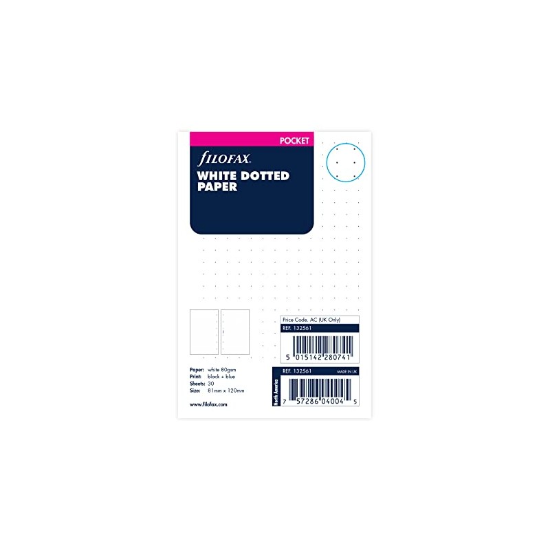 FILOFAX White Polka Dot Notepad