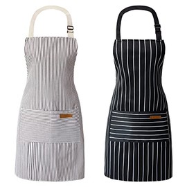 "2 Pcs Aprons for Women with Pockets, Aprons for Men,Kitchen Apron, Cooking Apron (Unisex) "