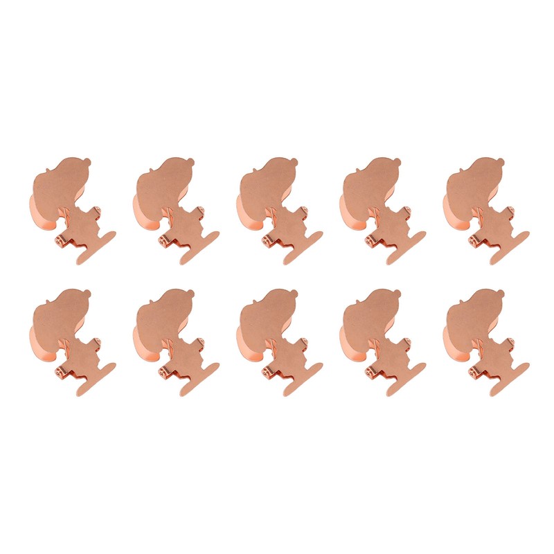 10pcs Metal Binder Clips Innovative Cartoon Cute Shape Electroplated Rustproof