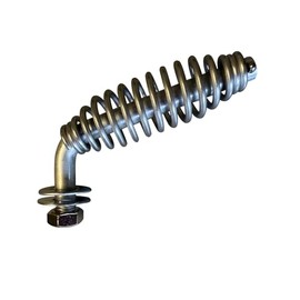 45 Degree Spring Handle with 1/2 inch Rod for BBQ Smokers, Fireplace, Wood Stove, Grill Accessories (Stainless Steel No Latch)