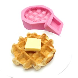 Belgian waffle Silicone Candle Mold and butter slice mold Perfect for Wax and Resin Crafting Realistic belgian waffle Wax Mold set of 2 molds