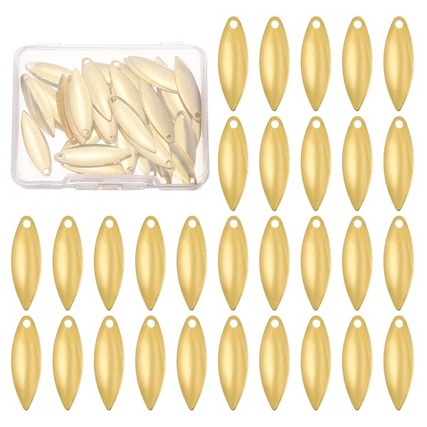 PATIKIL Fishing Lure Blades, 40 Pack 1" x 0.3" Fishing