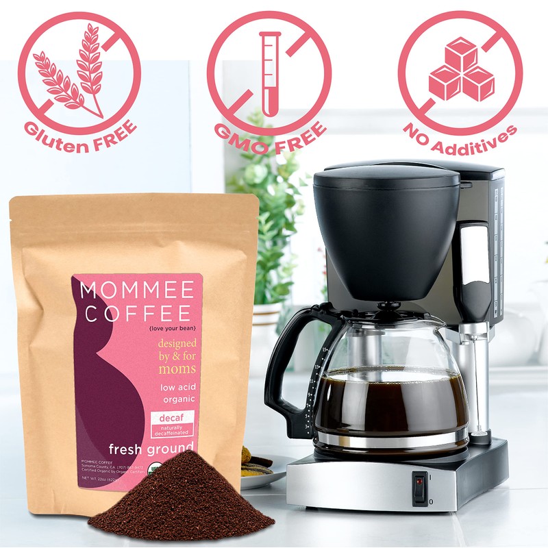 Mommee Coffee - Decaf | Low Acid, Organic, Fair Trade,
