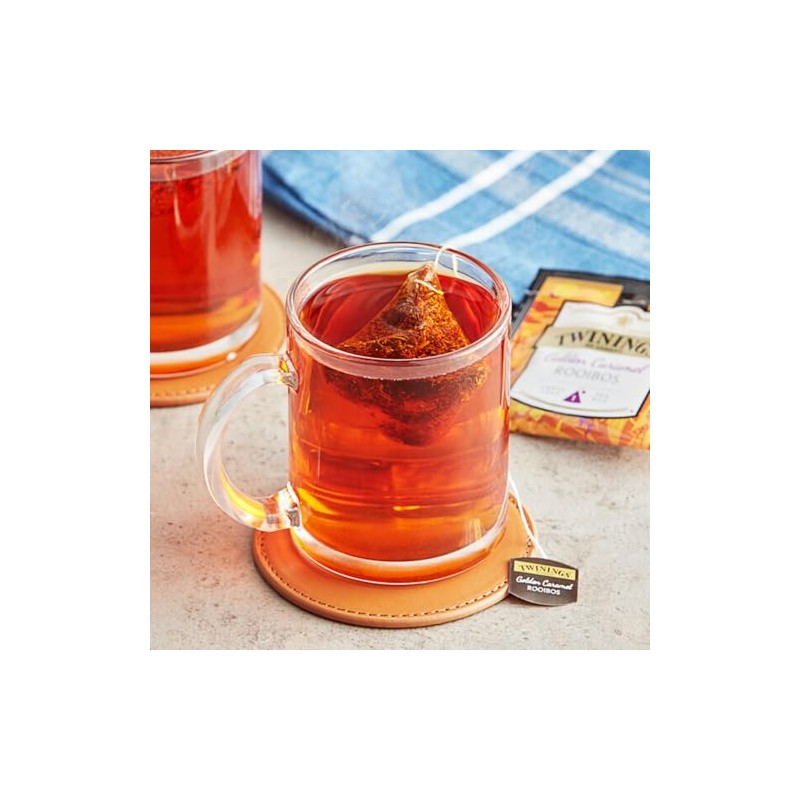 Twinings Discovery Collection Golden Caramel Rooibos, 30 Large Leaf Pyramid