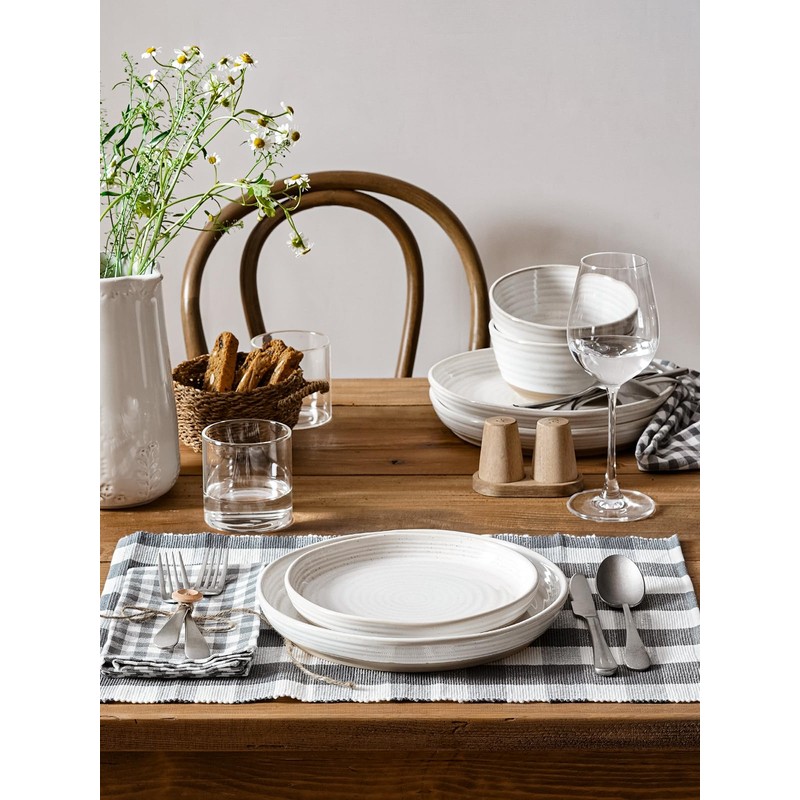 LE TAUCI Dinner Plates Set of 4, 10 Inch Ceramic
