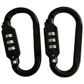 Raatel Carabiner Lock, Dial-Type D-Ring, Lightweight, Anti-Theft, Keys, Password Change Instructions Included