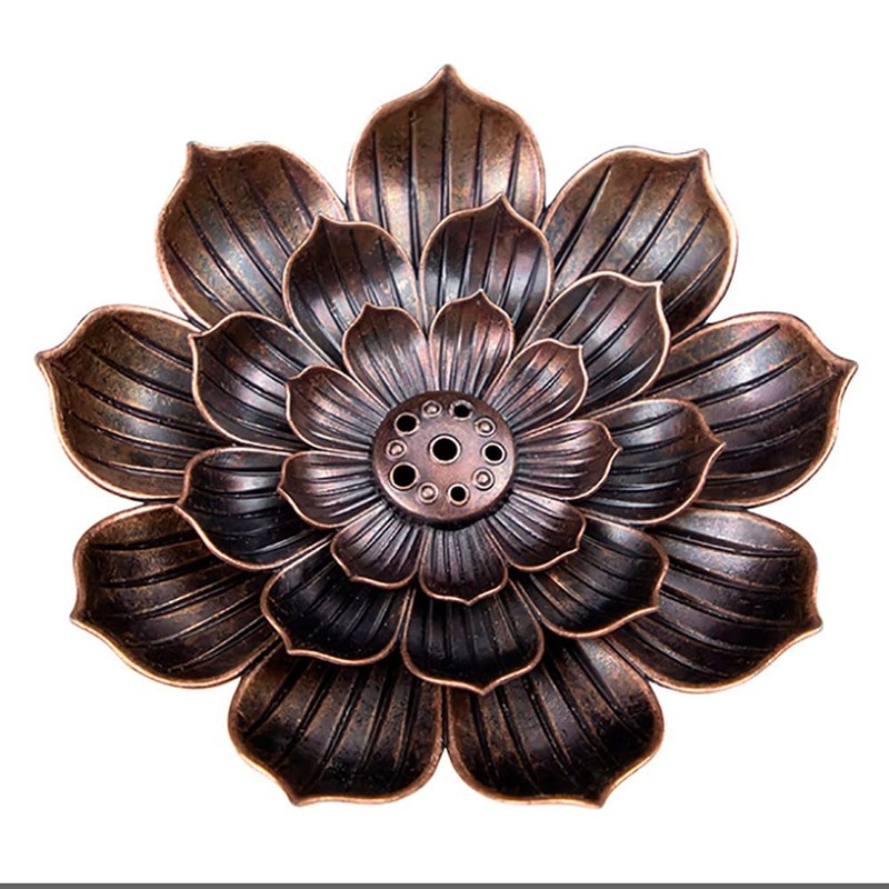 ANCLLO Lotus Multi Layer Incense Holder Ash Catcher Indoor Outdoor