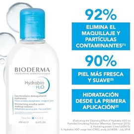 BIODERMA, Hydrabio H2O, Agua Micelar Dermatológica, Limpieza e Hidratación Profunda, Skincare Piel Deshidratada, 250ML