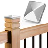 Stainless Steel Pyramid Post Cap for True 6x6 Wood Posts