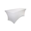 Stretch Tablecloth 180 x 80 cm - Elastic Table Cover, White, Pack of 1