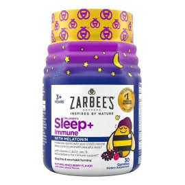 Zarbee´s Sleep + Immune Con Melatonina Niños Con 30 Gomitas Sabor Bayas Mixtas