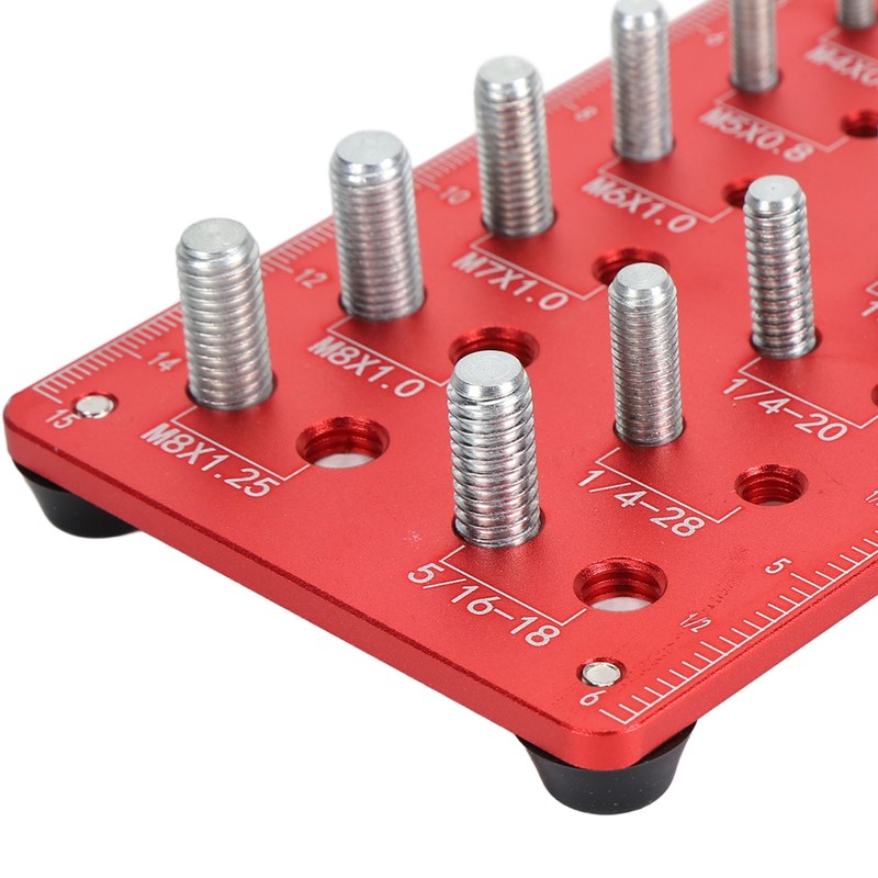 Thread Checker Multi Functional Aluminum Alloy Portable Screw Nut Bolt