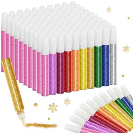 Resurhang 50 Pcs Glitter Glue Pens Bulk 10 Colors Rainbow Glue Stick for Crafts Back to School Gifts Supplies for DIY Arts, Projects Scrapbooking, Cards Decorating Supplies | Resurhang