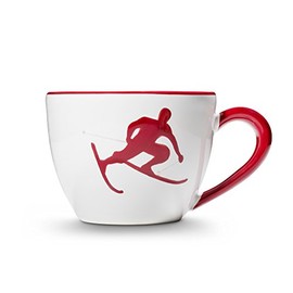 GMUNDNER KERAMIK Tea Cup Maxima Capacity: 0.4 Litres Ruby Red Toni Crockery Handmade in Austria