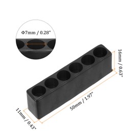 sourcing map 12pcs Plastic Hex Shank Screwdriver Bit Holder Organizer 6 Holes 1/4 Inch Plastic Drill Bits Storage Case for Any 1/4" Hex Shank Metal Driver Bits Use, Black